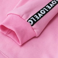 аутици качулки за жени плюс размер дълъг ръкав твърд суичър с качулка пуловер риза дамски върхове дамски пуловери розово