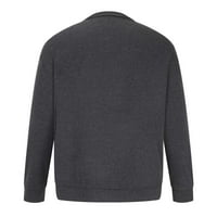 Hfyihgf Mens Henley ризи солиден цвят цип стендъп яка дълъг ръкав пуловер кашмир блуза топло дъно върхове върхове