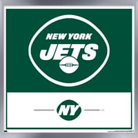 New York Jets - Плакат за стена на лого, 14.725 22.375