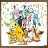 Pokémon - Pikachu, Eevee и неговите плакати за еволюции, 14.725 22.375