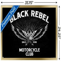 Клуб за мотоциклети Black Rebel - плакат за стена на Eagle, 22.375 34