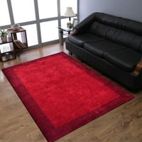 Килиотични килими, които ръчно завъртат, съвременен килим за коприна, червено, 8'x10 '