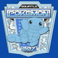 Момче Pokemon Squirtle Метална значка Графичен тройник Royal Blue Medium