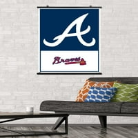 Атланта Брейвс-Плакат За Стена С Лого, 22.375 34