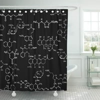 Наука Черни химически формули Химия Нерд Учител учител ден баня декор за баня за баня душ завеса