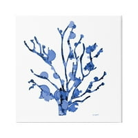 Ступел индустрии подробни Коралово море живот Синьо воднисти модел живопис галерия увити платно печат стена изкуство, дизайн от Пати Ман