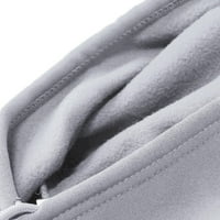 Суичър за времева за жени модерни ежедневни отпечатани топове на блуза с дълъг ръкав с качулка, сиво, s