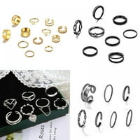Златен бохо пръстен комплекти подреждащ се кокал пръстен винтидж змийски пръстени пръстени комплект подреждане на съвместни midi модерни пръстени комплекти за жен?
