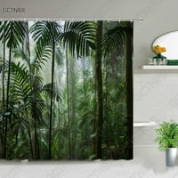 Пейзаж душ завеса комплект баня естествена природа баня завеса водоустойчиво пръскаща завеса кухня завеси за завеси за врати