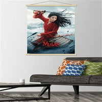 Disney Mulan - Плакат за един лист стена с дървена магнитна рамка, 22.375 34