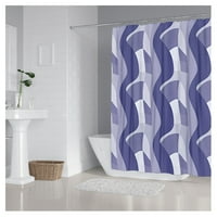 Комплект за завеси за душ геометрично изкуство отпечатан декор за баня завеса с громтове и куки водни отблъскващи завеси за домашен