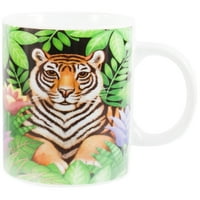 Тигър в чаша за кафе в джунглата
