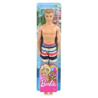 Barbie Ken Beach Doll с руса коса и раиран бански костюм