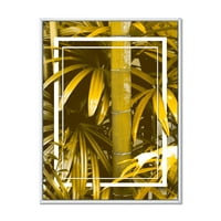 Дизайнарт 'тропически листа и жълт бамбук'
