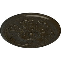 Екена мелница 3 4 од 7 8 п Медальон за таван на Акант, ръчно рисуван каменен пламък