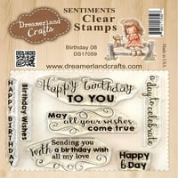 Dreamerlandcrafts Clear Stamp Set 3 x4 -Рожден ден 08