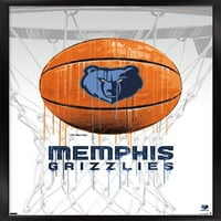 Мемфис Гризлис - Стенен Плакат За Баскетболна Стена, 14.725 22.375