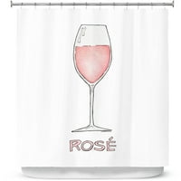 Душ завеси 70 73 от дизайни на Dianoche от Marley Ungaro - коктейли розово вино