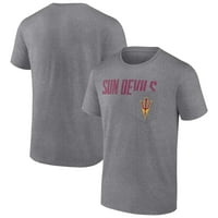 Мъжки фанатици Брандирани тениска на Heathered Grey Arizona State Sun Devils