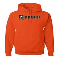 Wild Bobby, гордо лого на американската армия звезда, Americana American Pride, Unise Graphic Hoodie Sweatshirt, Orange, XX-Clarge