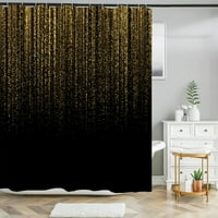 Черно -бели ивици модел душ завеса водоустойчиви завеси за баня с куки Резюме на геометрията завеса декор за баня