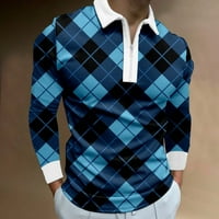 Adviicd Каубойски ризи за мъже Мъжки винтидж ивица плета поло ризи Стилен бутон надолу от жилетка пуловер