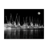 Платно изкуство 'лодки за скариди заспали' от Дж. Д. Макфарлан