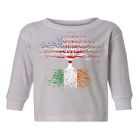 Неудобни стилове Момичета момчета Сейнт Патрик риза с дълъг ръкав Ирландски американски корени Тий за деца горди ирландци