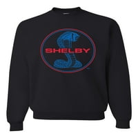 Wild Bobby, Shelby Cobra USA Logo Emblem, задвижван от Ford Motors, автомобили и камиони, Unise Crewneck Graphic Sweatshirt, Black, X-Large