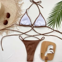 Tawop женски секси ивици за ивици от двустранна ивица бански костюм бикини бикини плуване на плажни дрехи Бански костюми за майчин ден подарък