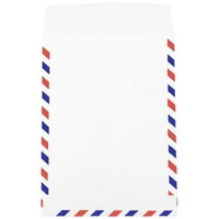 Хартиени пликове с отворен край на бяла въздушна поща, 9in 12in, на опаковка