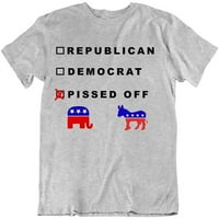 Републиканският демократ разгневи забавна модна тениска памучна тениска Хедър Грей