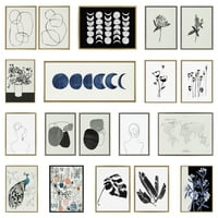 Кейт и Лоръл Силви модерни кръгове и ще в кръгове в рамка Бельо текстурирани платно изкуство, определен от Теджу Ревал на Снациху, набор сив, съвременен абстрактно ?