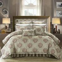 Chic Home Zanotti 9-Piece Jacquard Comforter Set, King, Taupe
