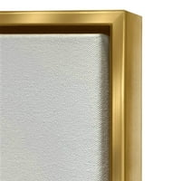 Ступел индустрии смели модерни цвете букет цветя Живопис металик злато плаваща рамка платно печат стена изкуство, дизайн от Жанет