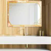 Art DesignArt 'Gold and Pink Frame 20' Glam Mirror - Модерно отпечатано огледало 31.5in.x23.7in