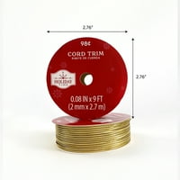 Метална еластична лента от златен шнур за опаковане на подаръци, във ФТ