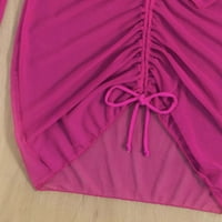 Leey-World дамски бански костюми Женски флорален печат възел Регулируеми бикини комплекти два бански костюм горещо розово, l