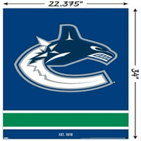 Vancouver Canucks - Плакат за стена на лого, 22.375 34