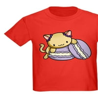 Cafepress - Тениска от котето Macaron - тъмна тениска kids xs -xl