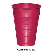 Горещи магента розови Оз пластмасови чаши за гости