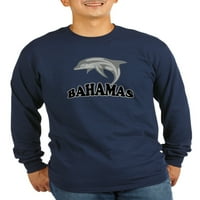 Cafepress - Бахамски делфин сувенир - тъмна тениска с дълъг ръкав