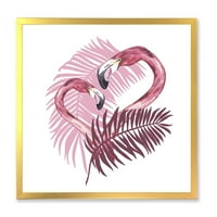 Дизайнарт розово фламинго в тропическо лято