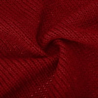 Жилетка за жени модни плетени твърди ежедневни жилетка с дълъг ръкав с пуловер