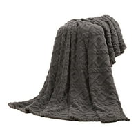 70* Супер мек топъл твърд топло микро плюшено руно одеяло за хвърляне на теченце с килим