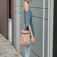 Колекция Лучана Веган кожа дамска чанта, функционална чанта за рамо чанта от Миа к-Бургундия