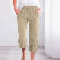 Leesechin се занимава с модни суитчъри за жени ежедневни печат еластични панталони направо панталони с широки крака с джоб на хлабина