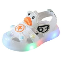 Светлина върху LED бебешки обувки Детски обувки Момче сандали меки подцениха детски плажни обувки Sandale ежедневни карикатурни обувки