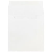 Хартиени квадратни пликове за покани, бели, в опаковка