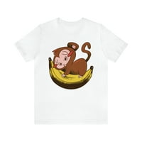 Бебешка маймуна, която спи на бананова риза